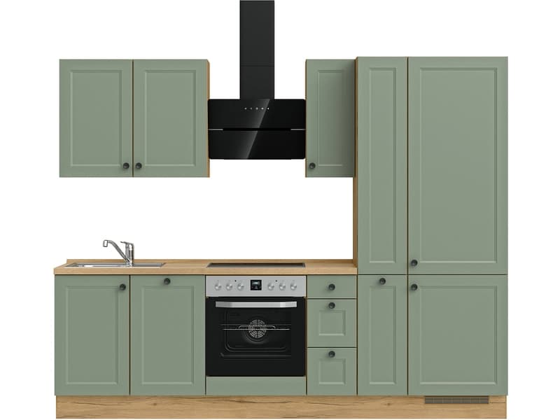 Komplette Küche MODUSET CASCADA PREMIUM Schilf 60x270cm