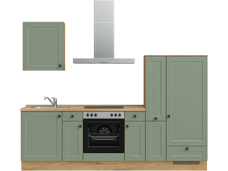 Komplette Küche MODUSET CASCADA CLASSIC Schilf 60x270cm
