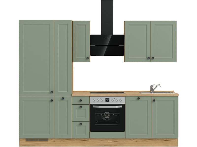 Komplette Küche MODUSET CASCADA PREMIUM Schilf 60x270cm