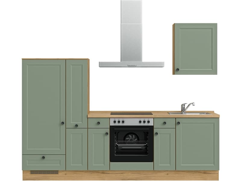 Komplette Küche MODUSET CASCADA CLASSIC Schilf 60x270cm