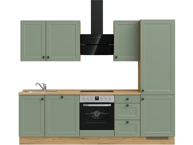 Komplette Küche MODUSET CASCADA PREMIUM Schilf 60x270cm