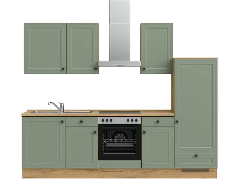 Komplette Küche MODUSET CASCADA CLASSIC Schilf 60x270cm