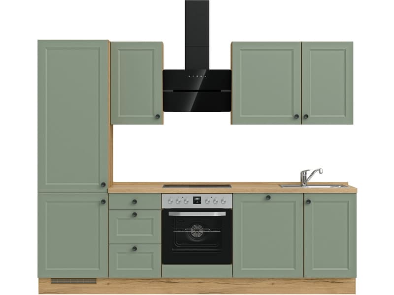 Komplette Küche MODUSET CASCADA PREMIUM Schilf 60x270cm