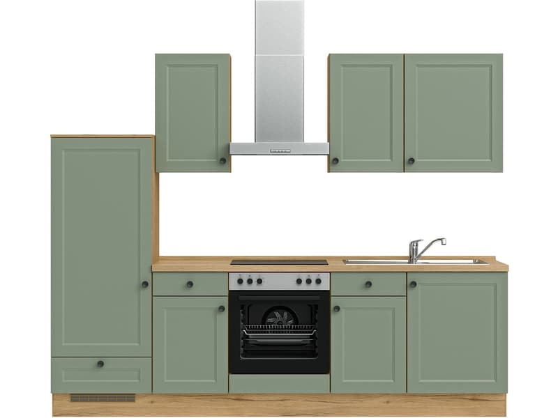Komplette Küche MODUSET CASCADA CLASSIC Schilf 60x270cm