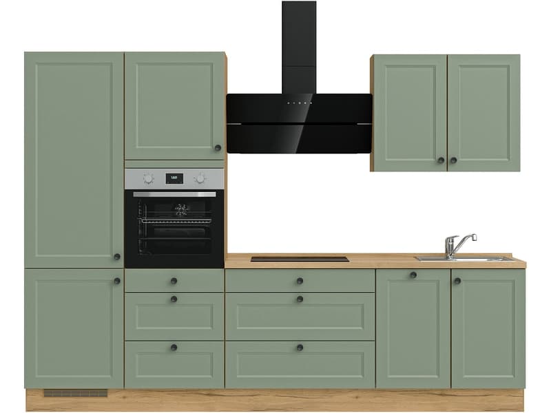 Komplette Küche MODUSET CASCADA PREMIUM Schilf 60x300cm
