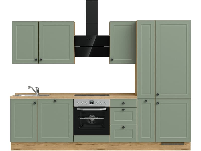 Komplette Küche MODUSET CASCADA PREMIUM Schilf 60x300cm