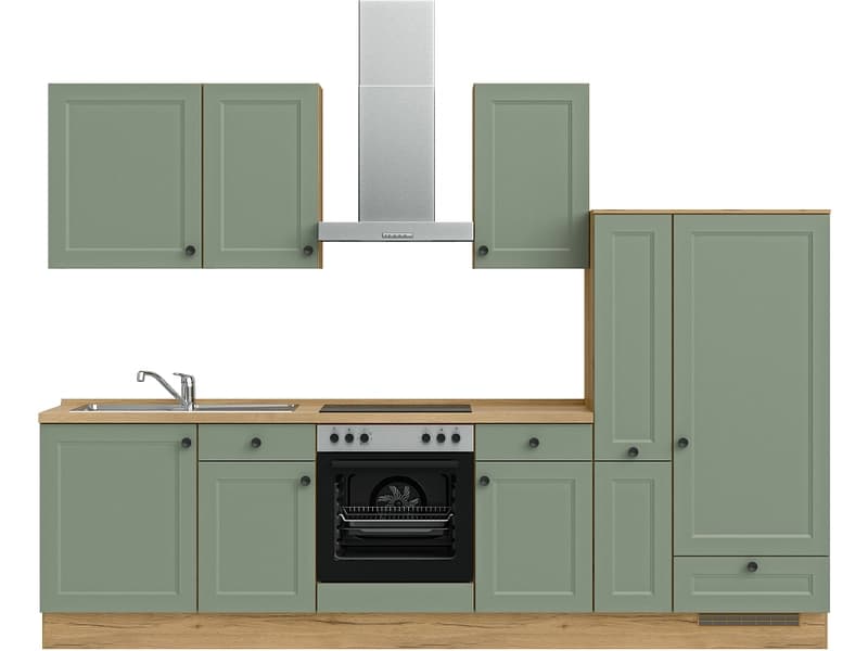 Komplette Küche MODUSET CASCADA CLASSIC Schilf 60x300cm