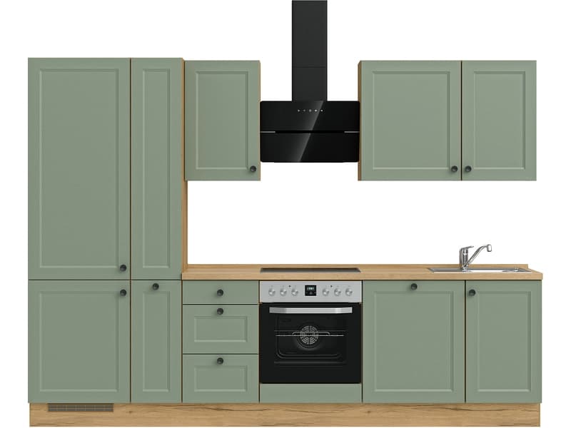 Komplette Küche MODUSET CASCADA PREMIUM Schilf 60x300cm