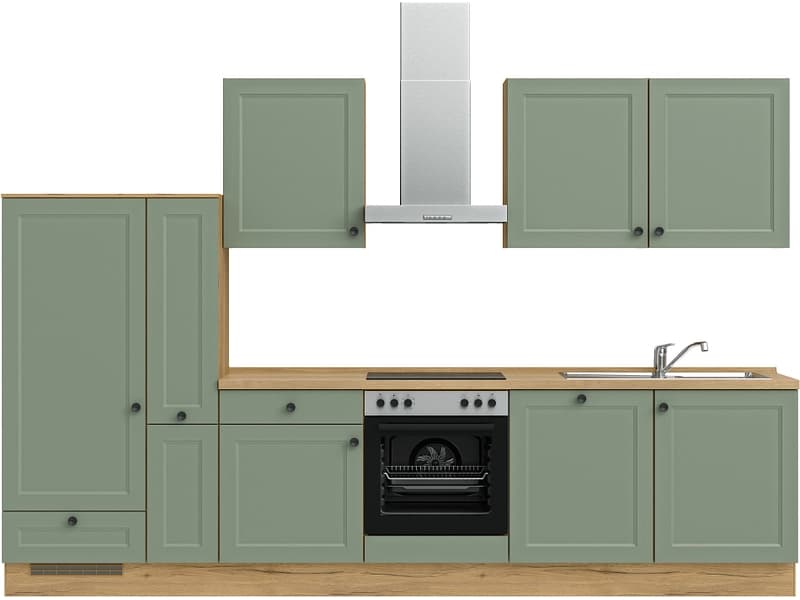 Komplette Küche MODUSET CASCADA CLASSIC Schilf 60x330cm
