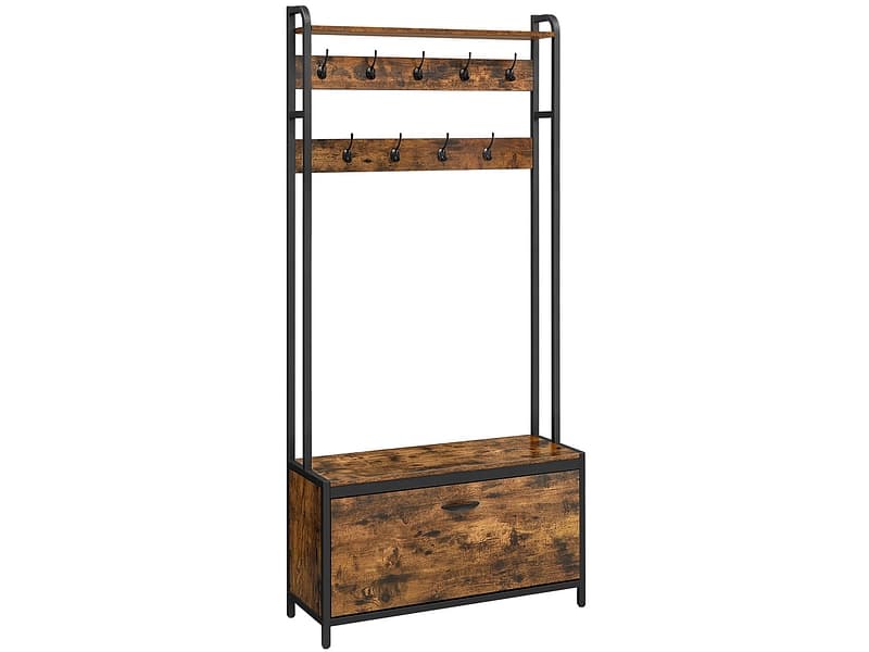 Garderobe SONGMICS HOLD 85x30x180cm vintage braun