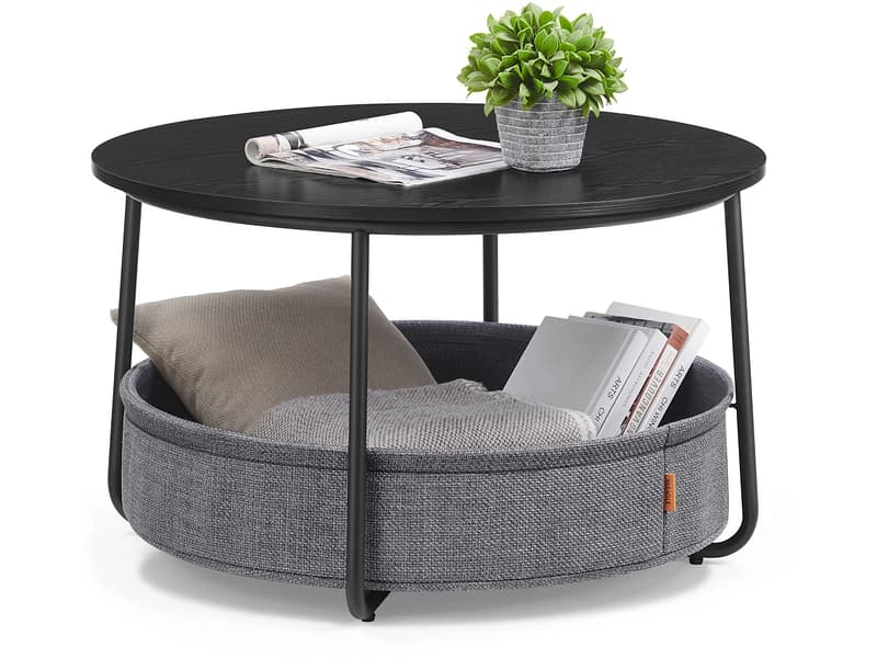 SONGMICS Couchtish SADY 75x75x45cm schwarz
