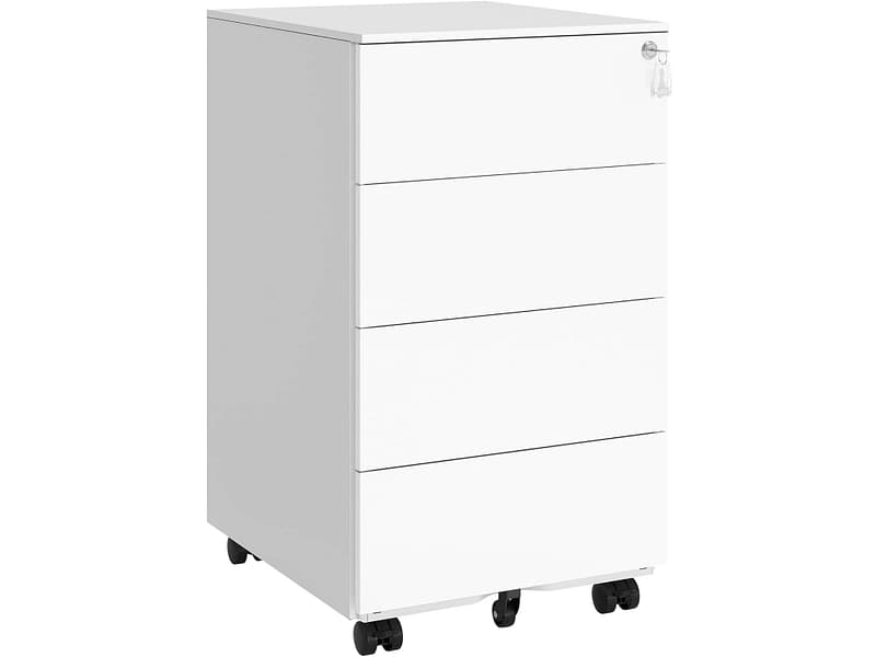Schubladenelement SONGMICS VADIM 4 Schubladen weiss