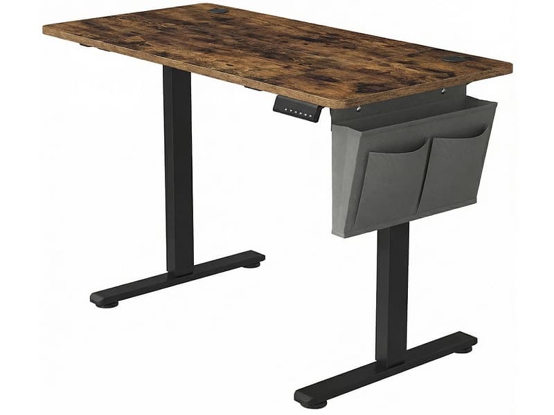 Elektrischer Schreibtisch SONGMICS RUSTIK 60x120x120cm vintage braun