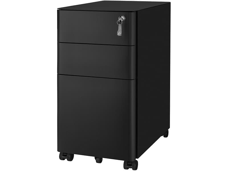 Schubladenelement SONGMICS VADIM 3 Schubladen schwarz