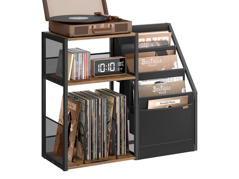 SONGMICS Regal RUSTIK 81x30x69cm edelstahl melamin