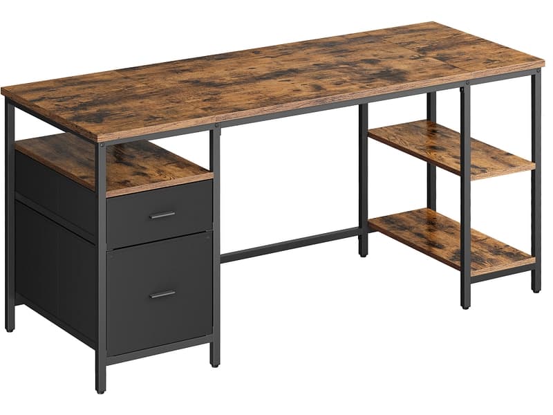Schreibtisch SONGMICS RUSTIK 60x160x76cm vintage braun