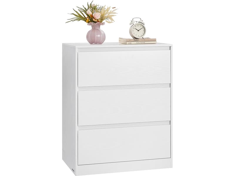 Kommode SONGMICS SADY 3 Schubladen 40x60x75cm weiss weiss
