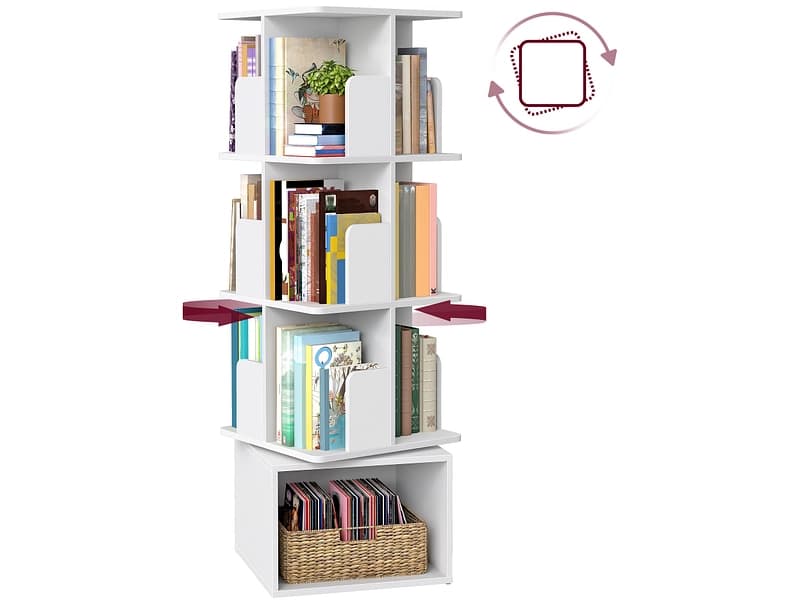 Bibliothek SONGMICS LIGHTY 40x40x124.6cm spanplatte