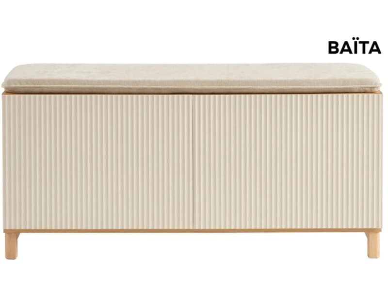 Bank für Schuhe BAÏTA ORCA 8 Paar Schuhe 2 Türen 2 Klappen beige