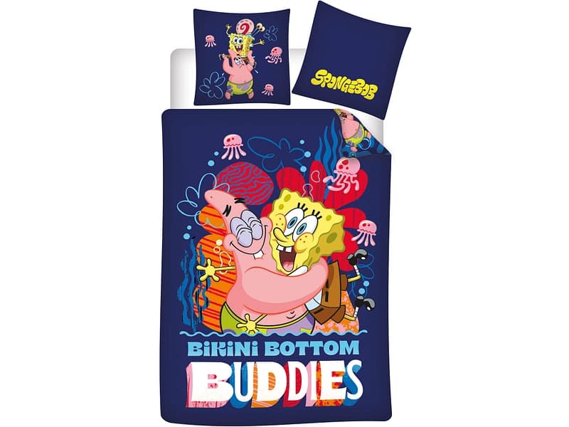 NICKELODEON Bettwäsche SPONGE BOB 160x210cm + 1*65x100cm baumwolle