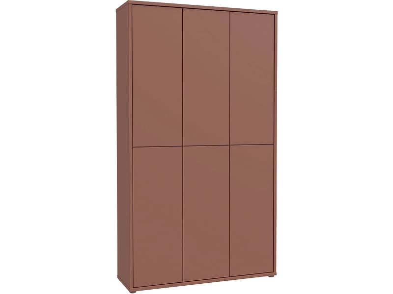 Schuhschrank ALICE SPRINGS 30 Paar Schuhe 6 Türen terrakotta