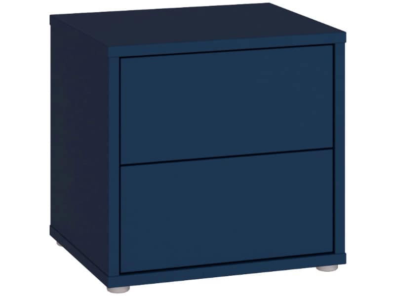 Nachttisch ALICE SPRINGS 2 Schubladen 49.8x41.5x47.9cm dunkelblau dekor