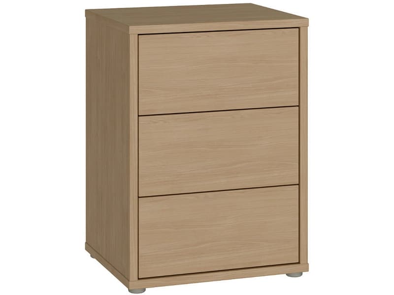 Nachttisch ALICE SPRINGS 3 Schubladen 49.8x41.5x68.7cm eiche dekor