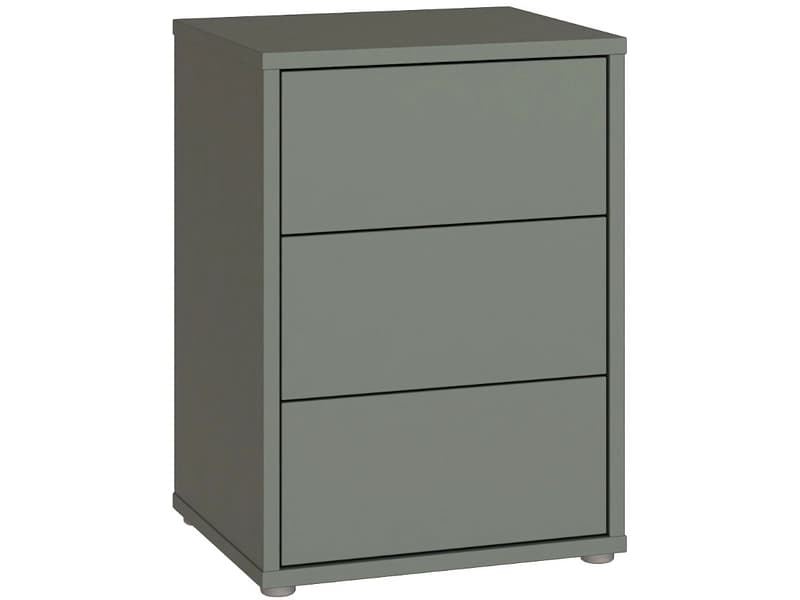 Nachttisch ALICE SPRINGS 3 Schubladen 49.8x41.5x68.7cm salbei dekor