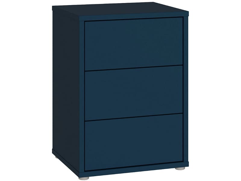 Nachttisch ALICE SPRINGS 3 Schubladen 49.8x41.5x68.7cm dunkelblau dekor