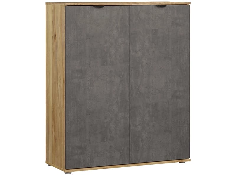Kommode SUMICA 2 Türen 34.8x89.9x107.3cm eiche dekor
