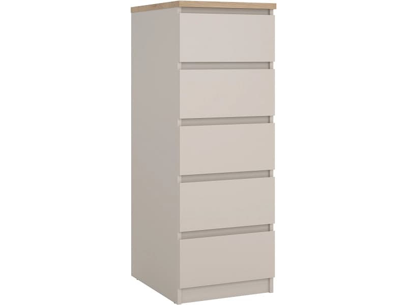 Kommode NAIA 5 Schubladen 50x40.4x111.3cm kaschmir matt