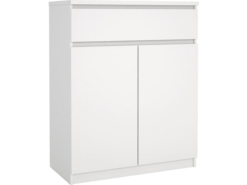 Kommode NAIA 2 Türen 1 Schublade 40x80.4x100.4cm weiss matt