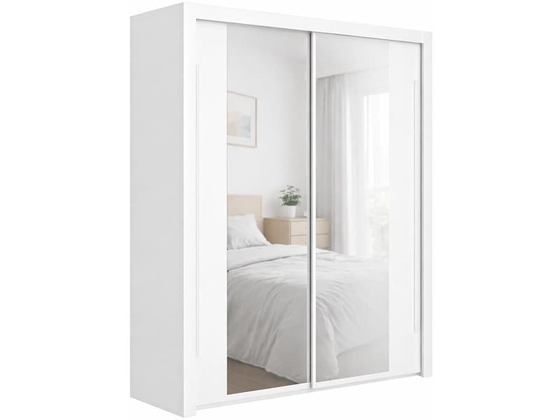 Schwebetürenschrank QUIMPER weiss 2 Türen
