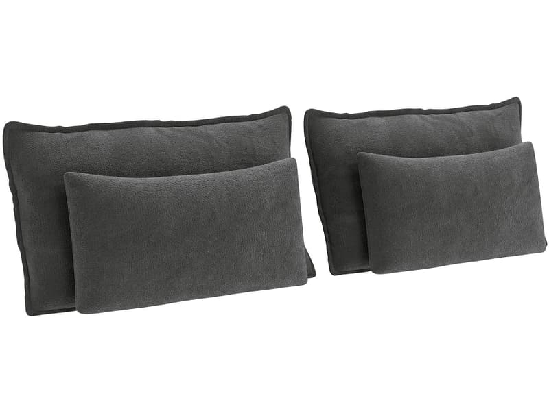 Set 4 Kissen KINGDOM 30x65cm anthrazit unifarben