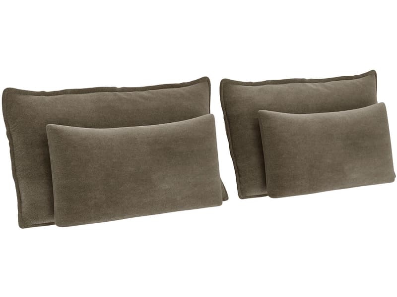 Set 4 Kissen KINGDOM 30x65cm braun unifarben
