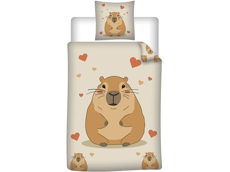 Bettwäsche CAPYBARA 160x210cm + 1*65x100cm baumwolle