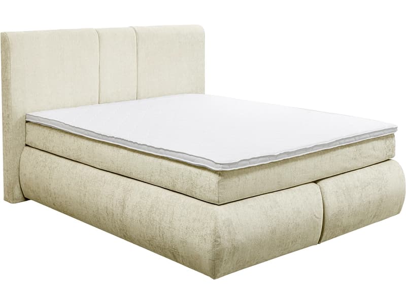 Boxspringbett NATI beige 160x200cm halbfest