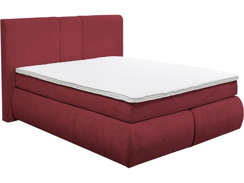 Boxspringbett NATI rot 160x200cm halbfest