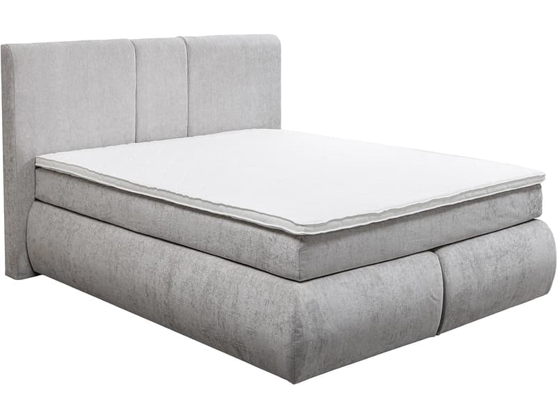 Boxspringbett NATI grau 160x200cm halbfest
