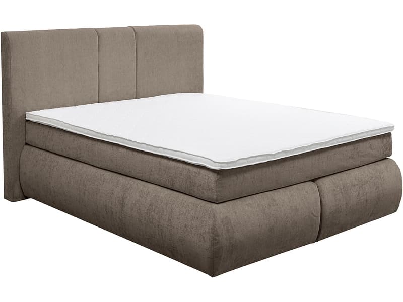 Boxspringbett NATI rotbraun 180x200cm halbfest