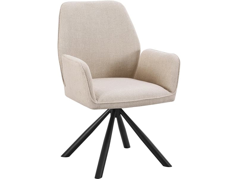 Stuhl GLEN Stoff beige drehsitz