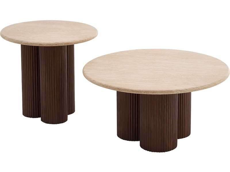 Set für Couchtische KAMIZ 70x70x36cm beige