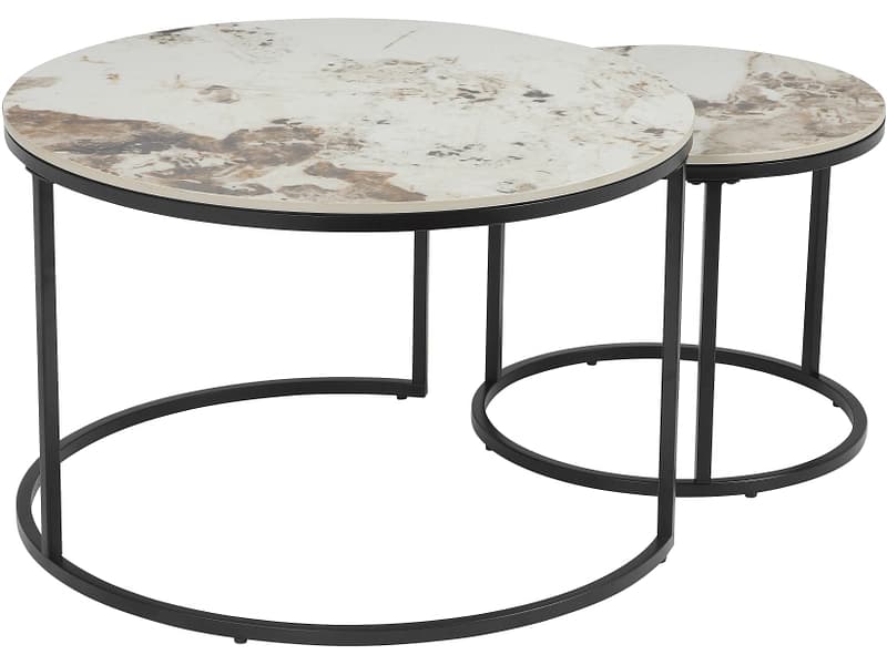 Set für Couchtische NERO 70.2x70.2x45cm weiss