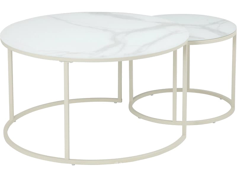 Set für Couchtische SHONEN 80x80x45cm weiss