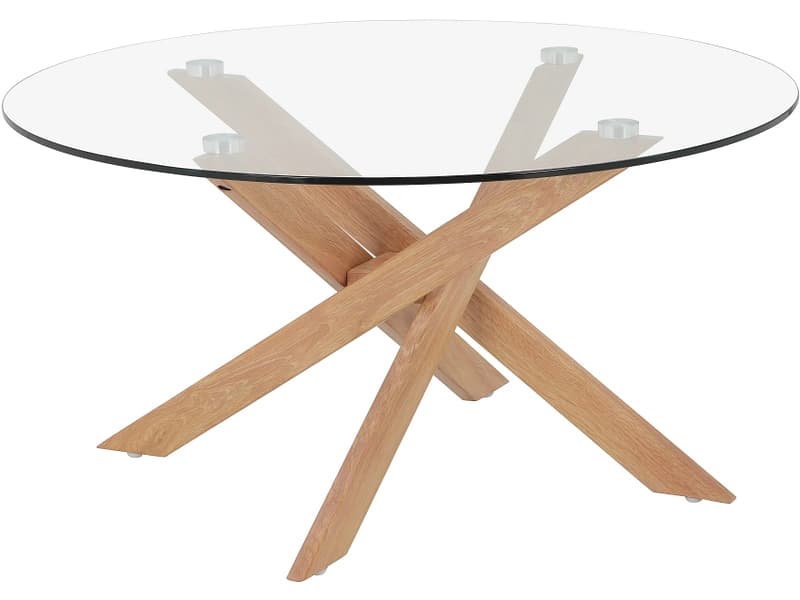 Couchtish CHROME 80x80x41cm eiche