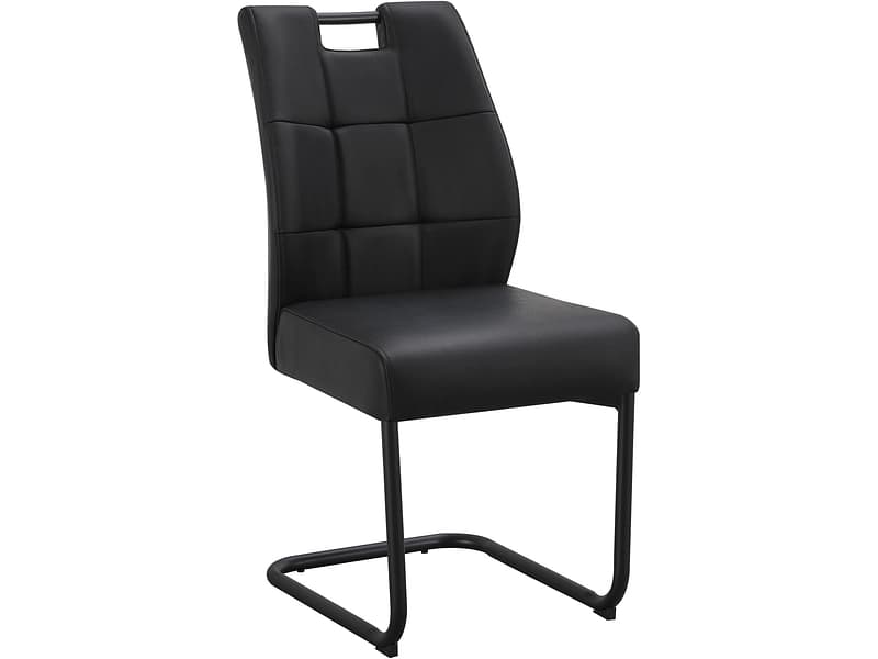 Stuhl HAMILTON Leder schwarz