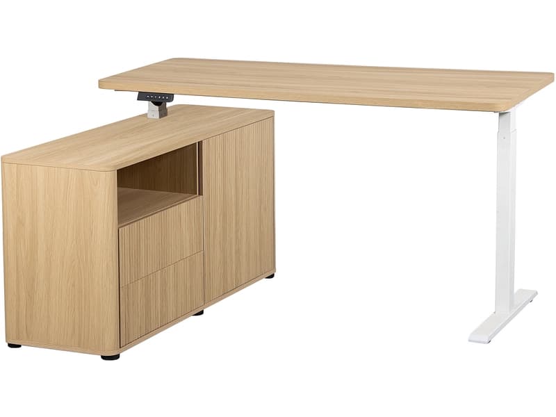 Elektrischer Schreibtisch PRINCETON 60x140x75cm eiche