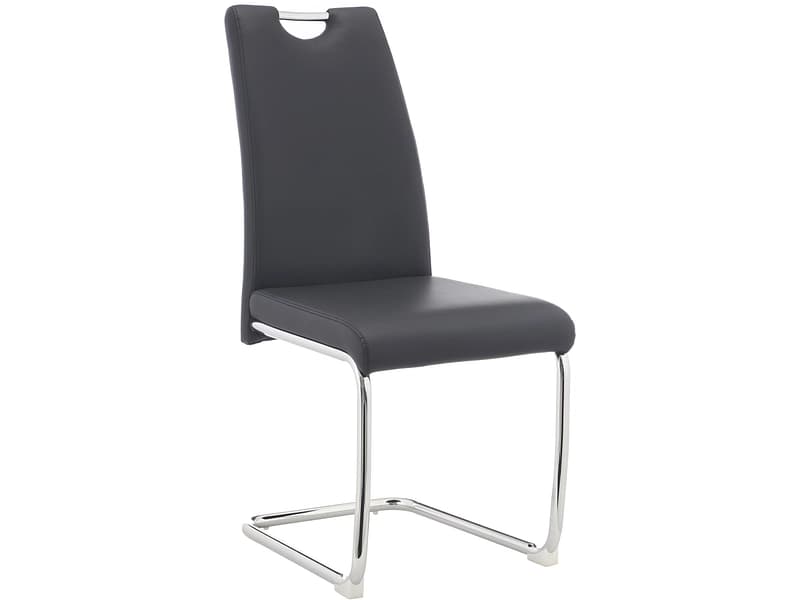 Stuhl FLORI II Synthetisches Leder schwarz