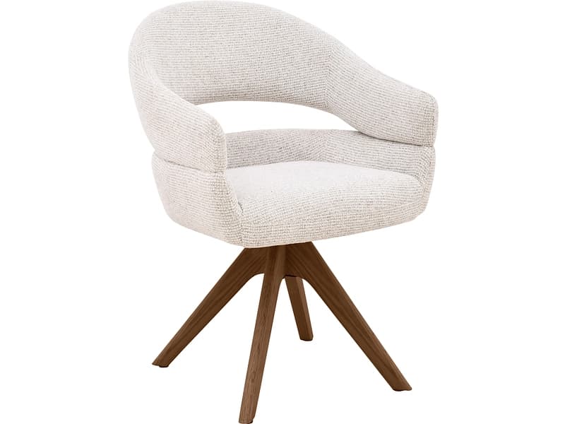 Stuhl RODGEUR Stoff beige drehsitz