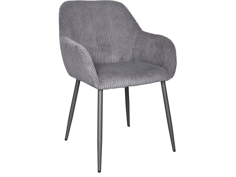Stuhl LINCOLN Samt grau